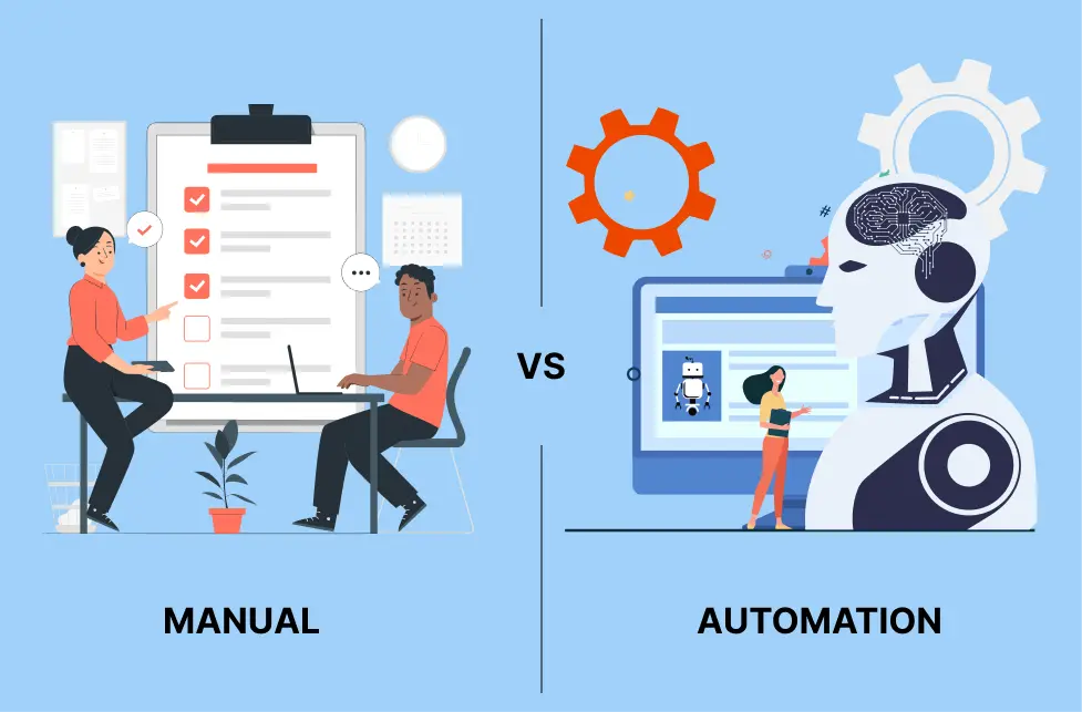 Manual Testing vs Automation Testing - QA architect illustration